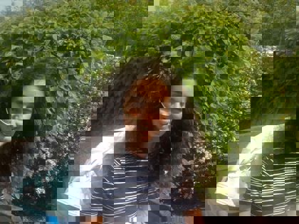 Zoe in garden.JPG
