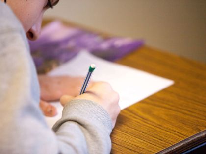 taking a test