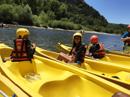 Mansi canoeing