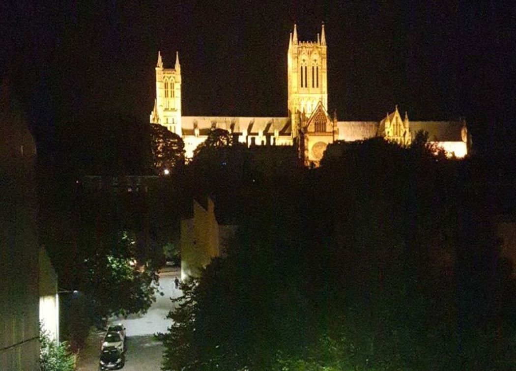 Lincoln Cathedral at night